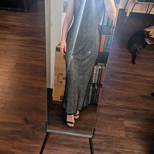 90s Jessica McClintock Mesh Slip Dress